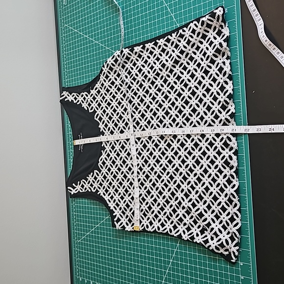 charter club petite medium sequined tip balck and white - Picture 3 of 4